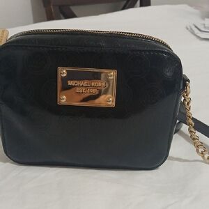 Michael Kors Black and Gold Crossbody Bag